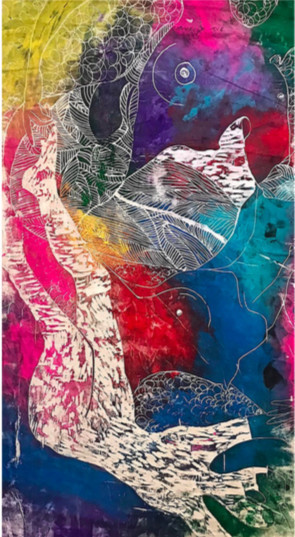 Katya Zvereva, ‘flow’, 2018, Painting, INK/COTTON, HOFA Gallery (House of Fine Art)