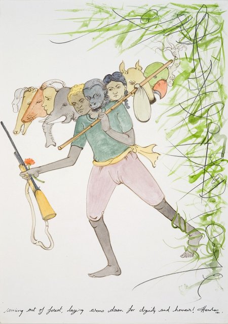 N.S. Harsha, ‘Coming out of forest, laying arms down for dignity and honour!’, 2012, Victoria Miro