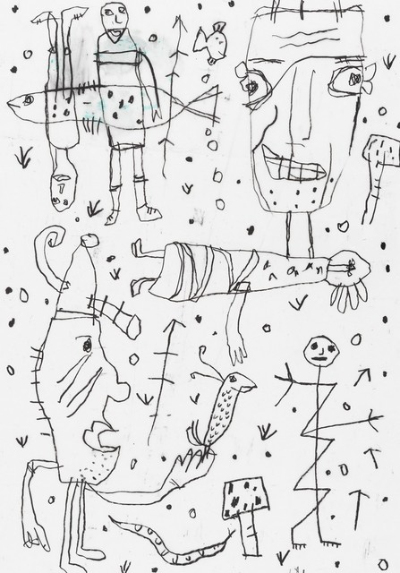 David Larwill, ‘Study for ‘The Story Teller’’, 1999, Print, Chinagraph on acetate transfer paper, Angela Tandori Fine Art