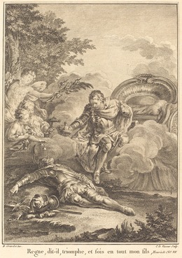 Jean Charles Levasseur after Hubert François Gravelot, ‘Regne, dit-il, triomphe, et sois en tout mon fils’, National Gallery of Art, Washington, D.C.