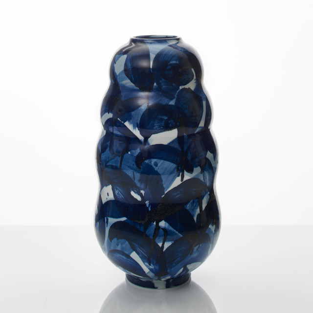 Felicity Aylieff, ‘Blue & White Vase’, 2018, Design/Decorative Art, Thrown and glazed porcelain, hand-painted with cobalt blue oxide Made by the artist in Jingdezhen, China, Adrian Sassoon