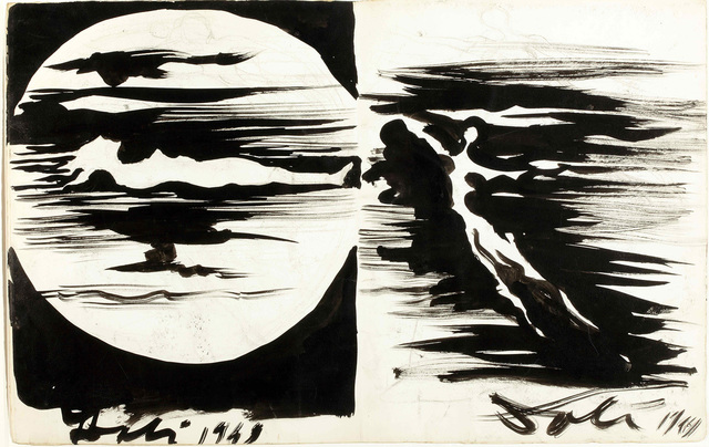 Salvador Dalí, ‘Project de décoration pour l'opéra Salomé’, 1949, Drawing, Collage or other Work on Paper, Gouache and ink on cardboard, Galeria Marc Domenech