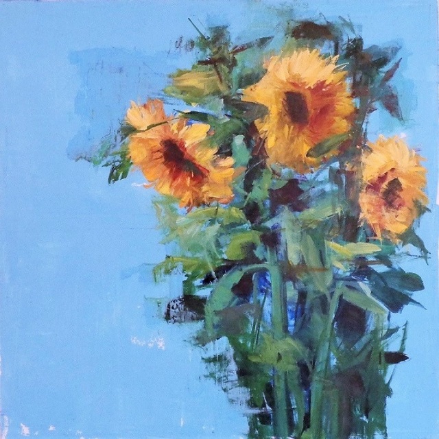 Carmelo Blandino, ‘Sunflowers in a Field’, 2014, Painting, Acrylic on canvas, Galerie Sono