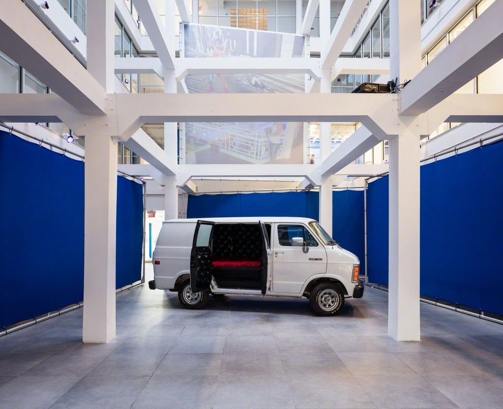Installation view: Alex Bag, The Van (Redux)*, 2015. Courtesy of the Artist and ICA Miami. Photo: Fredrik Nilsen Studio. Installation view: Alex Bag, The Van (Redux)*, 2015. Courtesy of the Artist and ICA Miami. Photo: Fredrik Nilsen Studio.