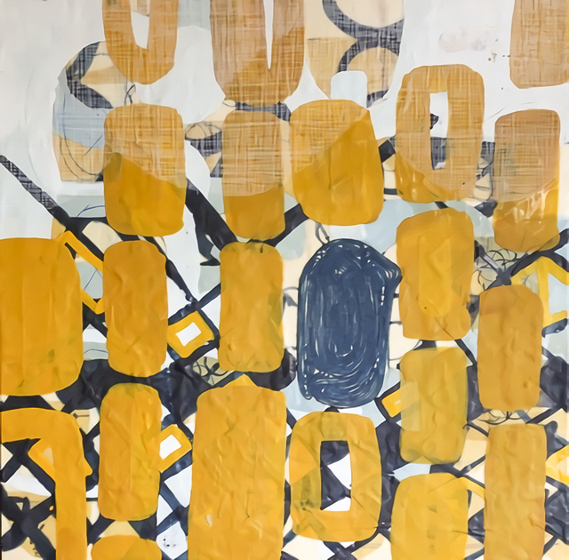 Amber George, ‘Her Favorite Color is Yellow’, 2016, Painting, Encaustic on wood panel, Susan Eley Fine Art