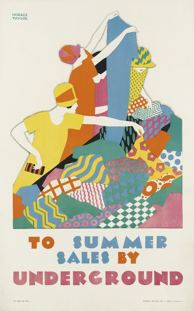 Horace Taylor, ‘TO SUMMER SALES BY UNDERGROUND’, 1926, Swann Auction Galleries