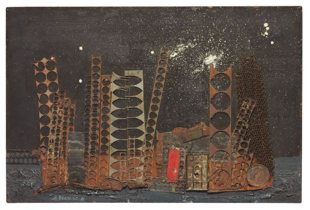 Antonio Berni, ‘Paisaje Urbano’, 1960, Painting, Oil on masonite with metal and wire collage, Galeria Sur