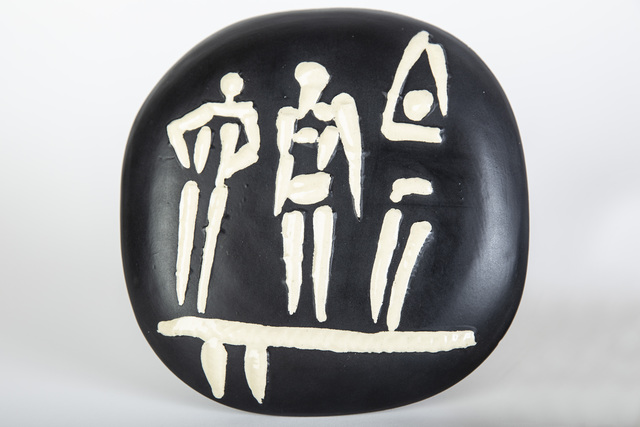 Pablo Picasso, ‘Orig Trois Personnages Sur Tremplin AR 374 Signed Ceramic Plate’, 1956, Modern Artifact