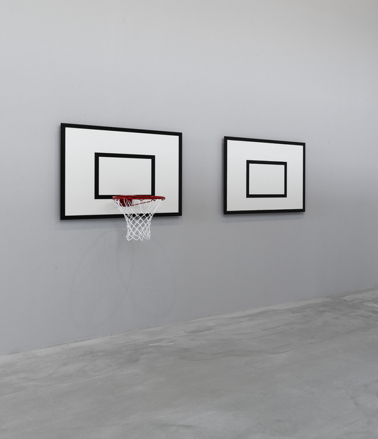 Elmgreen & Dragset, ‘Lowered Goals’, 2012, Installation, Mixed media (nylon thread, steel, paint), Galleri Nicolai Wallner