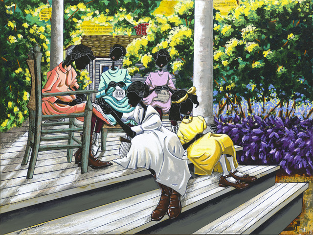Leroy Campbell, ‘Interconnected’, 2018, Painting, Mixed Medium Collage on Canvas, Richard Beavers Gallery