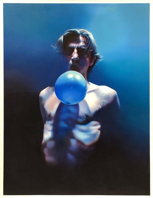 Étienne Sándorfi, ‘Self-portrait with blue balloon’, 1978, Kalman Maklary Fine Arts
