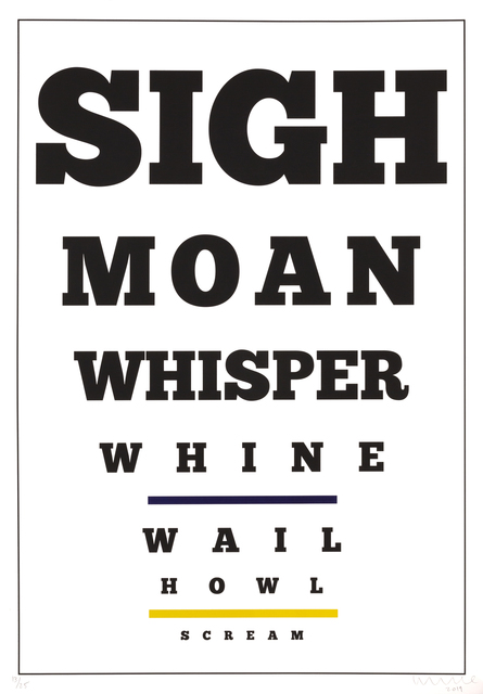 Iván Navarro, ‘Carta Visual "Sigh"’, 2019, Print, Lithograph, Polígrafa Obra Gráfica