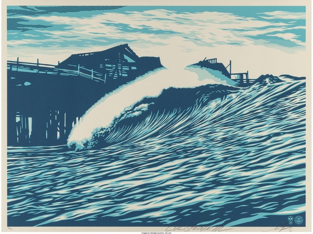 Shepard Fairey (OBEY), ‘P.O.P Wave (Blue)’, 2016, Heritage Auctions