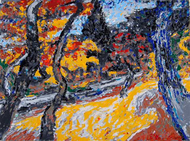 Philippe Le Miere, ‘after Vincent VAN GOGH Arbres dans le jardin de l asile’, 2021, Painting, Acrylic on canvas, Angela Tandori Fine Art