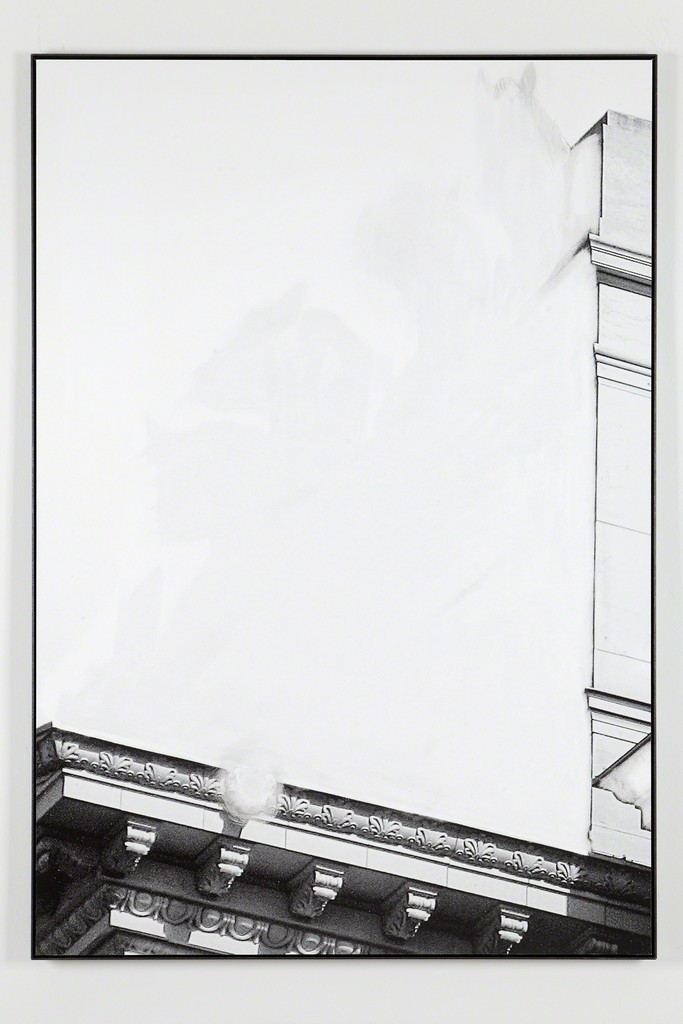Daniel Poller, »Quadrigadurchbruch«, 2017, erased pigment print, 160 x 110 cm, unique, from the series: Der große Gewinn, solo show, G2 Projektraum // G2 Kunsthalle Leipzig, 13 Oct – 1 Nov 2017 © the artist Daniel Poller, »Quadrigadurchbruch«, 2017, erased pigment print, 160 x 110 cm, unique, from the series: Der große Gewinn, solo show, G2 Projektraum // G2 Kunsthalle Leipzig, 13 Oct – 1 Nov 2017 © the artist