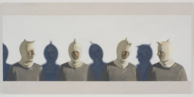 Vonn Cummings Sumner, ‘Four Dumpling Heads ’, 2016, Painting, Oil on Panel, KP Projects