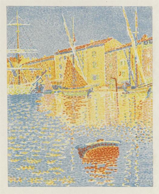 Paul Signac, ‘La Bouee (Saint-Tropez: Le Port)’, 1894, Print, Lithograph, printed in color on China paper, Isselbacher Gallery