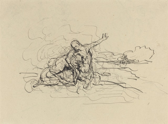 Honoré Daumier, ‘Centaur Carrying Off a Woman’, National Gallery of Art, Washington, D.C.