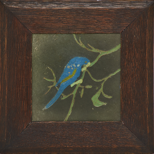 Van Briggle | Tile with bird and rare 