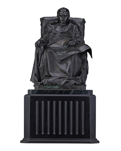 Vincenzo Vela, ‘Last Days of Napoléon’, 1867, Sculpture, Bronze on green marble, M.S. Rau