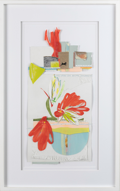 Teresa Roche, ‘Red Visits the Garden ’, 2020, Drawing, Collage or other Work on Paper, Mixed media on paper, Miller Gallery Charleston