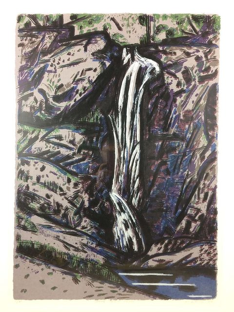 Jeffrey Makin, ‘Cedar Creek Falls’, 1988, Print, Screenprint on paper, Angela Tandori Fine Art