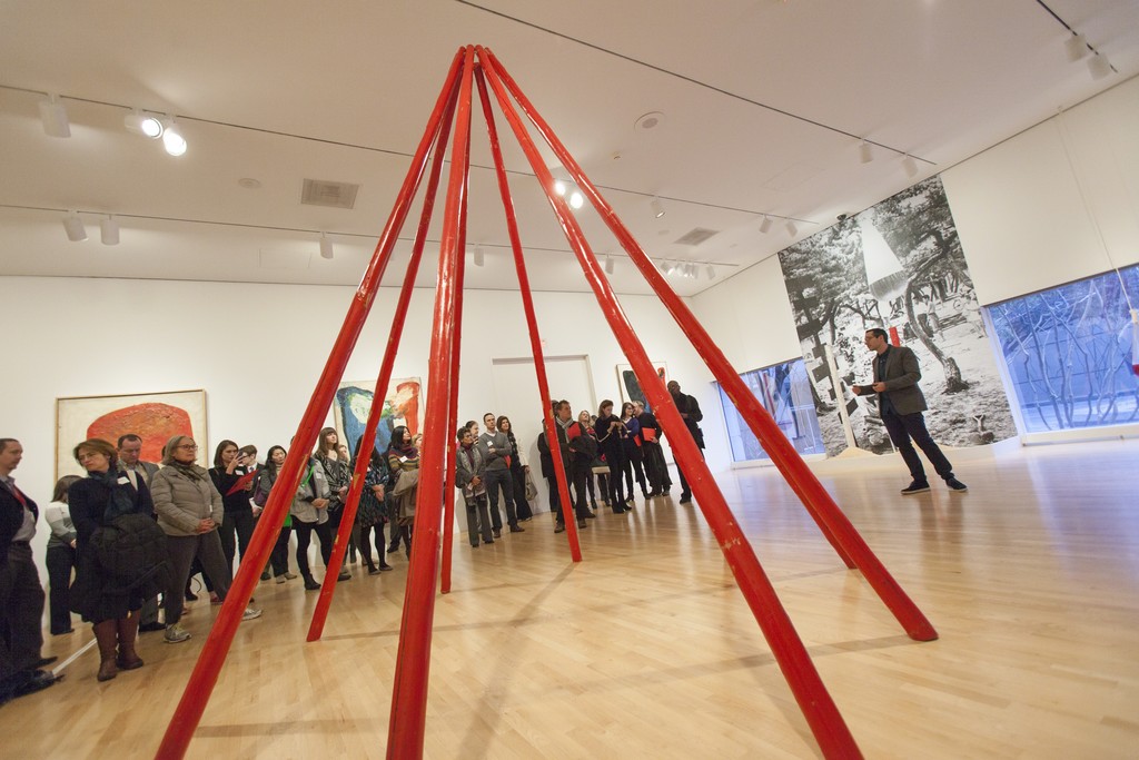 Installation view of "Between Action and the Unknown: The Art of Kazuo Shiraga and Sadamasa Motonaga." Courtesy of Dallas Museum of Art, Dallas (2015) Installation view of "Between Action and the Unknown: The Art of Kazuo Shiraga and Sadamasa Motonaga." Courtesy of Dallas Museum of Art, Dallas (2015)