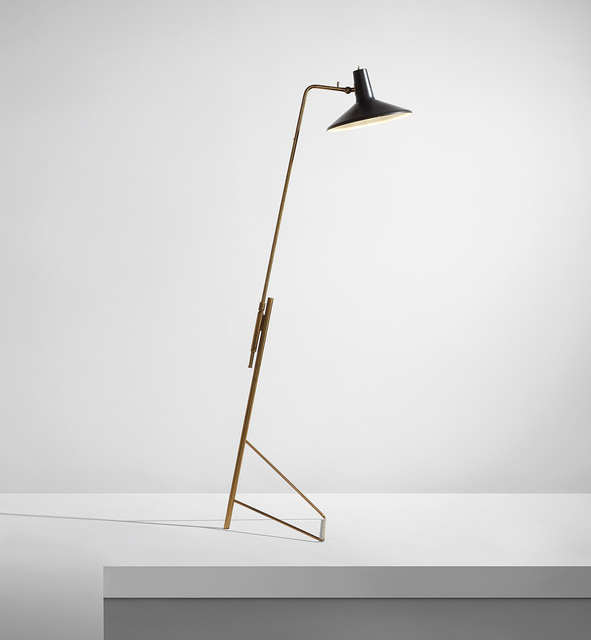 Gino Sarfatti, ‘Adjustable floor lamp, model no. 1045’, circa 1948, Design/Decorative Art, Painted aluminum, brass., Phillips
