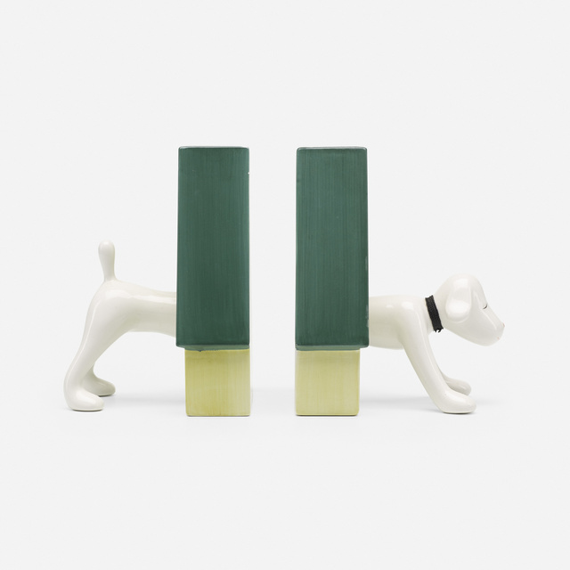 Yoshitomo Nara, ‘Puppy bookends’, 2002, Sculpture, Glazed porcelain, Rago/Wright