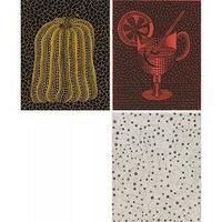 Yayoi Kusama - 1. Pumpkin (Kusama 157)／2. Lemon Squash (Kusama 158)／3. Weeds (Kusama 159)