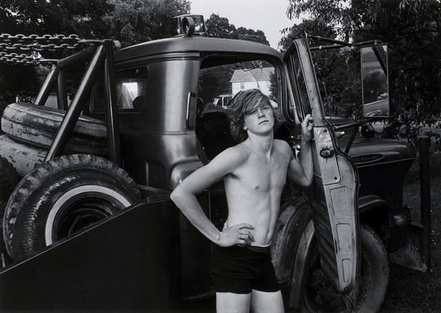Mark Goodman, ‘Donald York, Jr. standing beside his father's wrecker, Millerton, New York’, 1974, George Eastman Museum