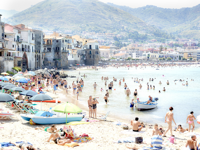 Joshua Jensen-Nagle, ‘Sunbathers of Cefalu’, 2015, Photography, Photgraph Face-Mounted to Plexi, Newzones