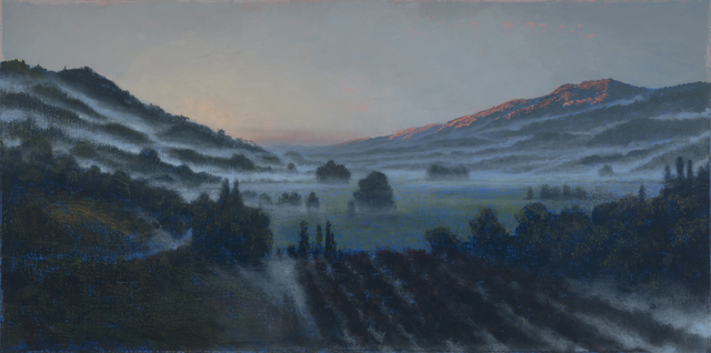 Stephen Hannock, ‘Silverado Ribbons, Calistoga Dawn (Mass MoCA #240)’, 2016, Painting, Polished oil on canvas, Berggruen Gallery
