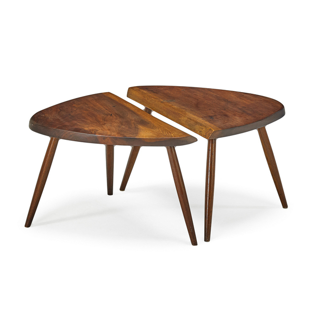 George Nakashima, ‘Pair Of Wepman Side Tables, New Hope, PA’, 1959, Rago/Wright