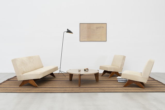 Pierre Jeanneret, ‘Sofa set’, ca. 1955-56, Design/Decorative Art, Teak & skin, Galerie Patrick Seguin