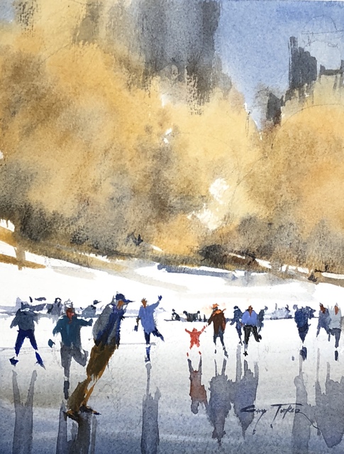 Gary Tucker, ‘Winter Fun Frong Pond’, 2019, Copley Society of Art