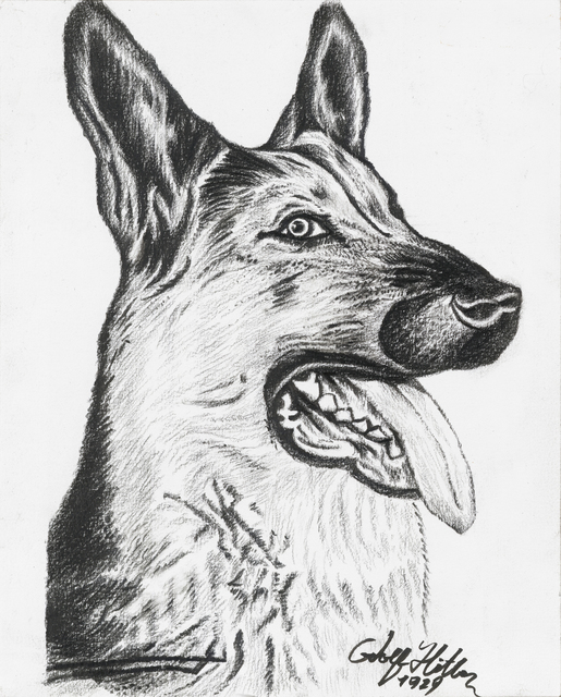 Yang Jiechang 杨诘苍, ‘Schäferhund 1929-2012 No. 1 牧羊犬 1929-2012 1号’, 2012, Drawing, Collage or other Work on Paper, Charcoal on paper 木炭,纸本, Ink Studio