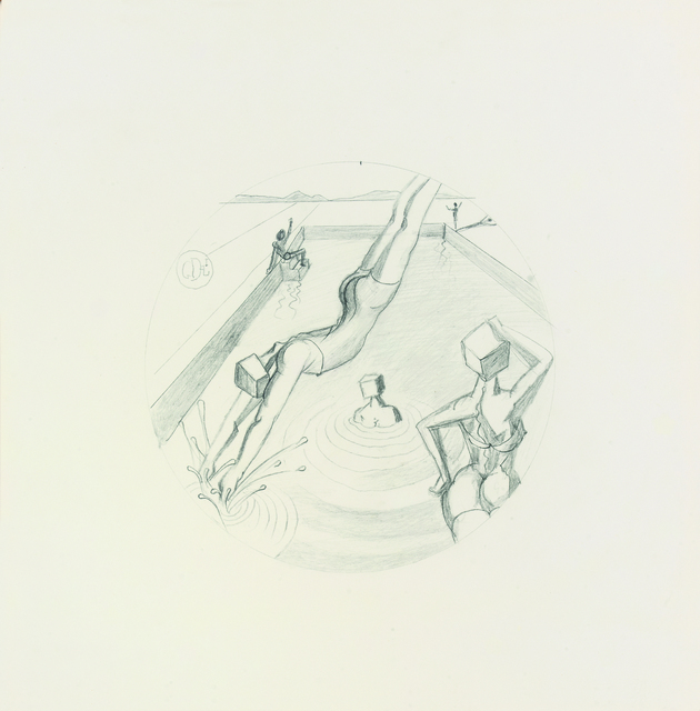 Salvador Dalí, ‘ Natación en el Ampurdan’, 1978, Drawing, Collage or other Work on Paper, Pencil on paper, Art Antika