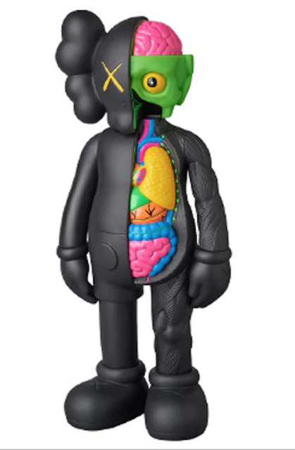 KAWS, ‘KAWS Companion Black (Flayed)’, 2016, Sculpture, Vinyl, Little Art Piece