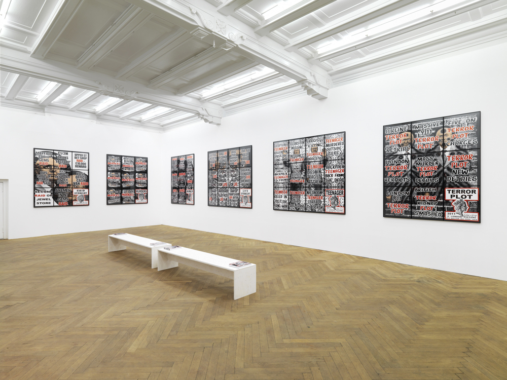 Installation view. Gilbert & George "London Pictures", ARNDT, Berlin, Germany. March 22 - May 30, 2012. Photo: Bernd Borchardt Installation view. Gilbert & George "London Pictures", ARNDT, Berlin, Germany. March 22 - May 30, 2012. Photo: Bernd Borchardt