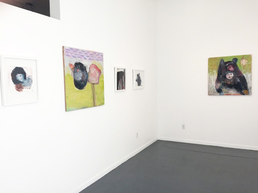 Livia Stein: Gallery shot with oil paintings and mono prints. Livia Stein: Gallery shot with oil paintings and mono prints.