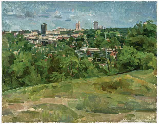 Wilbur Niewald, ‘View of Roundhouse from Cambridge Circle I’, 2013, Painting, Oil on canvas, Haw Contemporary