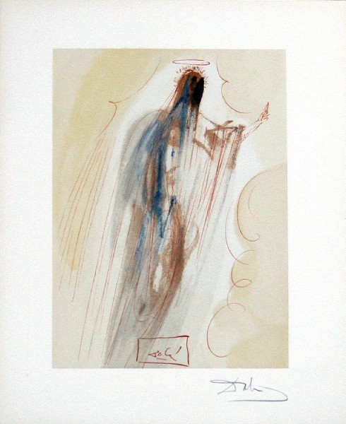 Salvador Dalí, ‘Paradise Canto 29: Th4e Creation of Angels from The Divine Comedy’, 1960, Print, Woodblock on paper, New River Fine Art