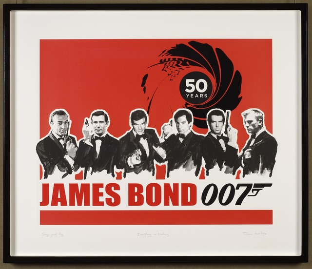 James Hart Dyke, ‘Everything or Nothing – 50 Years of James Bond: Red’, 2012, Print, Screen Print onto Somerset Tub sized 410gsm paper, with a Satin and UV Glaze and a blind emboss border, DELAHUNTY