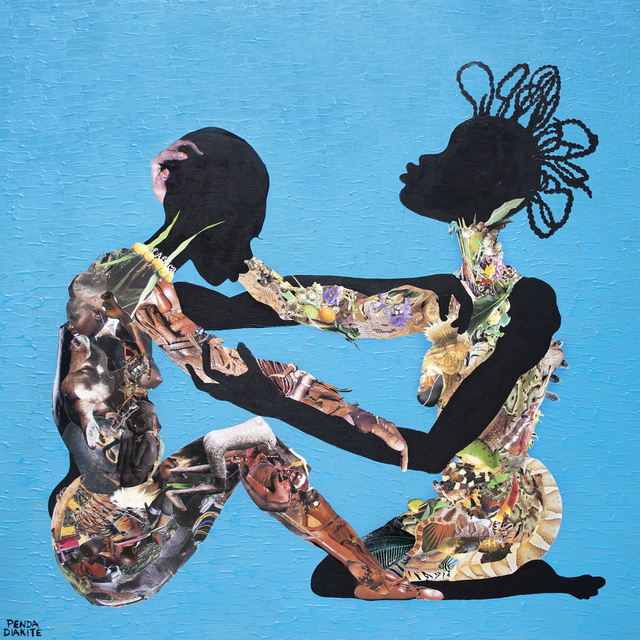 Penda Diakité, ‘Teri-Mussow (a woman's friendship)’, 2021, Painting, Acrylic, collage, resin finish on wood panel, Band of Vices