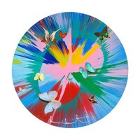 Damien Hirst - Beautiful Lovely Stuff You Make Me Feel All Gooey Like Candy Floss Charity Painting (With Butterflies)