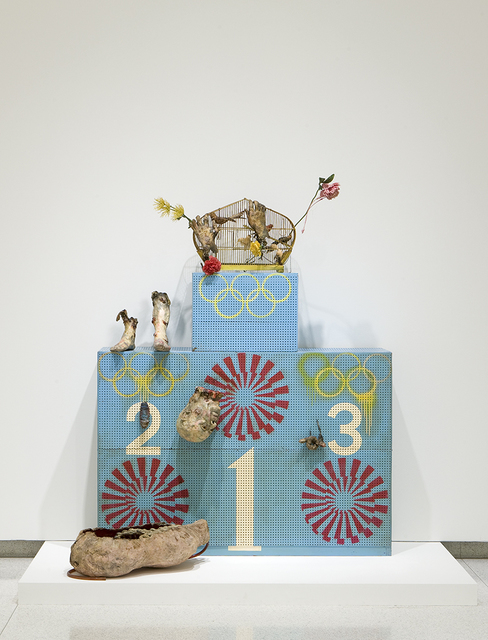 Tetsumi Kudo, ‘Olympic Winners Platform (Pollution Olympics - Pollution Game - L'art pressentiment)’, 1970-1972, Walker Art Center