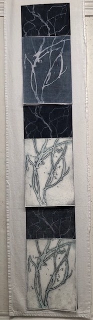 Gail Flanery, ‘Veil’, 2016, Drawing, Collage or other Work on Paper, Monoprint on paper and fabric, 440 Gallery