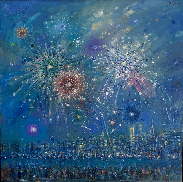 , 'July Fourth Fireworks, Seen from Brooklyn,' 2017, Galerie d'Orsay