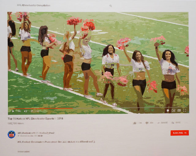 Joeggu Hossmann, ‘NFL Cheerleader Compilation’, 2019, Painting, Oil on canvas, Axiom Contemporary